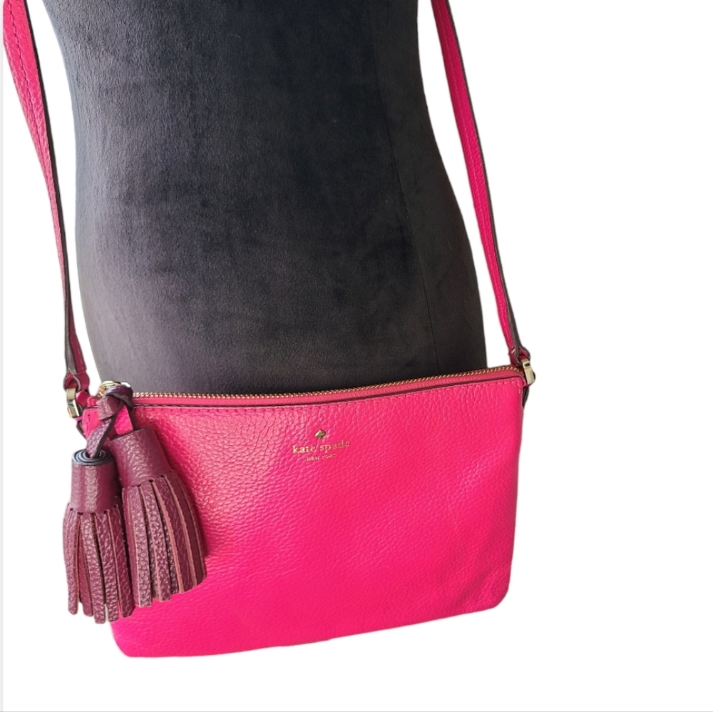 Kate Spade Reservoir Road Carolyn Nightlife Bag Hot Pink EUC Barbie Valentines